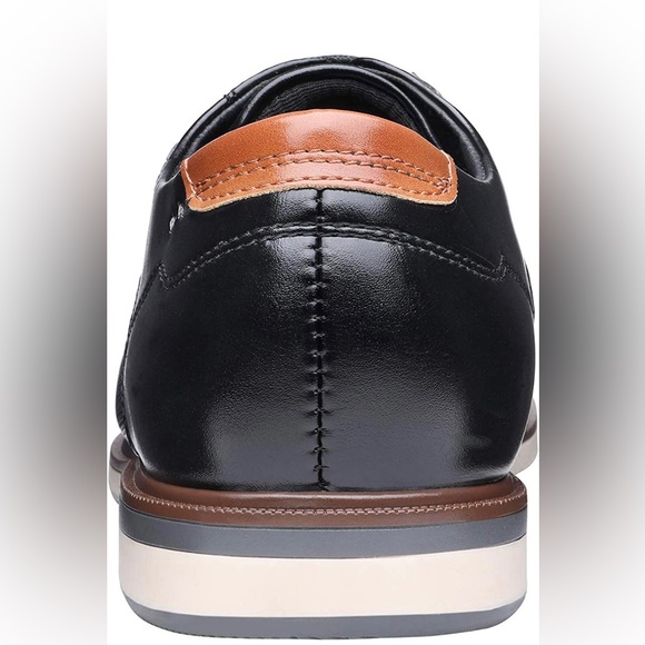 Classy Bruno Marc black and brown Oxford dress shoes men business casual - Picture 3 of 13